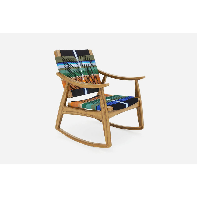Izapa Rocking Chair, Colonial Pattern, Natural
