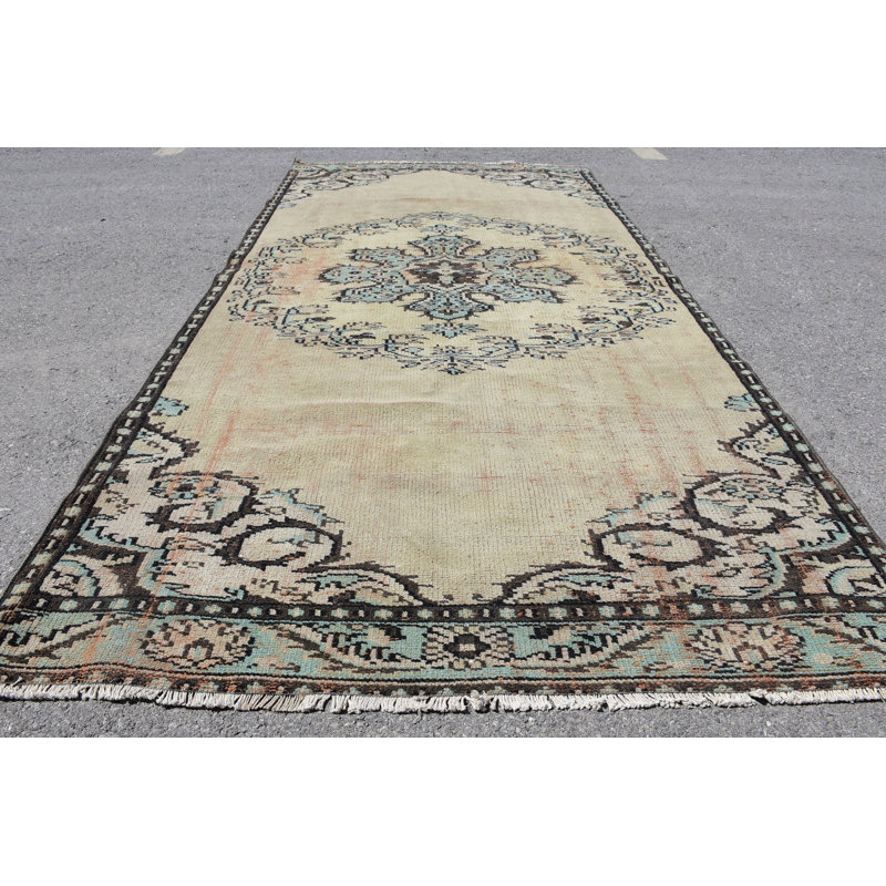 Tapis bruns, tapis de décoration intérieure, tapis de cuisine, grand tapis 4,5 x 9,2 pi, tapis rétro, tapis turcs