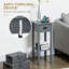 2 tables d'appoint avec tiroir, extrémité étroite grise pour le salon et la chambre à coucher. Range des magazines, des livres, des plantes, des photos. Conception élégante, construction stable, mécanisme de chute. Protège de la tablette inférieure surélevée. Taille: