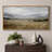 Rustic Green Tan Prairie Field Artwork, Vast Landscape Wall Pictures, Giclee Canvas Digital Print Extra Large Framed Wall Art-111652729-111652727