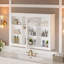Armoire de rangement murale de 42 po, armoire à pharmacie, armoire de salle de bain moderne avec miroir, armoire à miroir avec 6 tablettes ouvertes (ne pas inclure le meuble-lavabo)