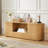 Wavy Design Storage Cabinet with 2 Door,1 Drawer-1596730421