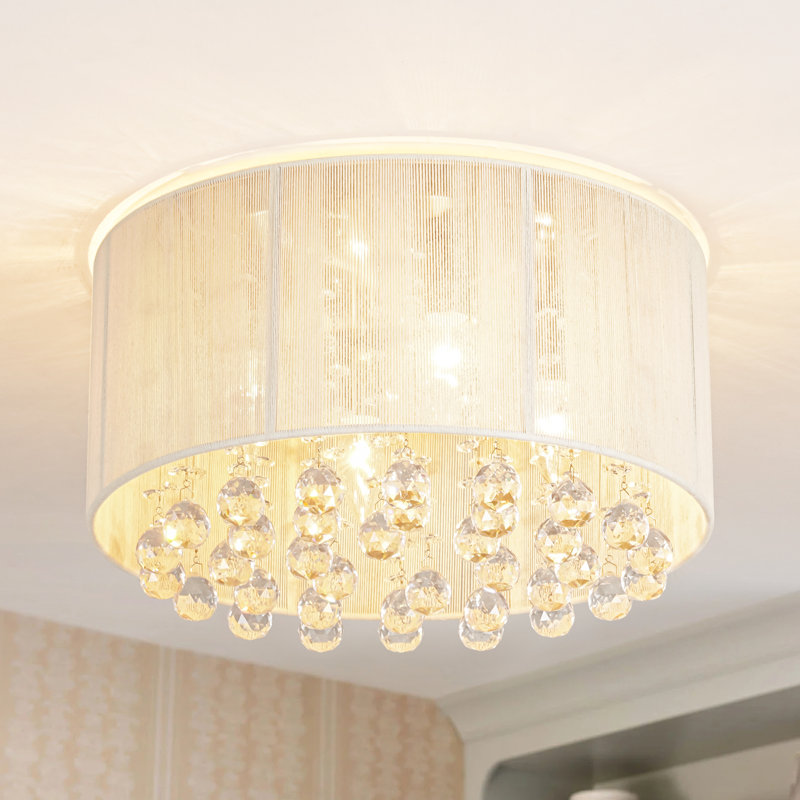 Hassler 4-Light Crystal Flush Mount Ceiling Light
