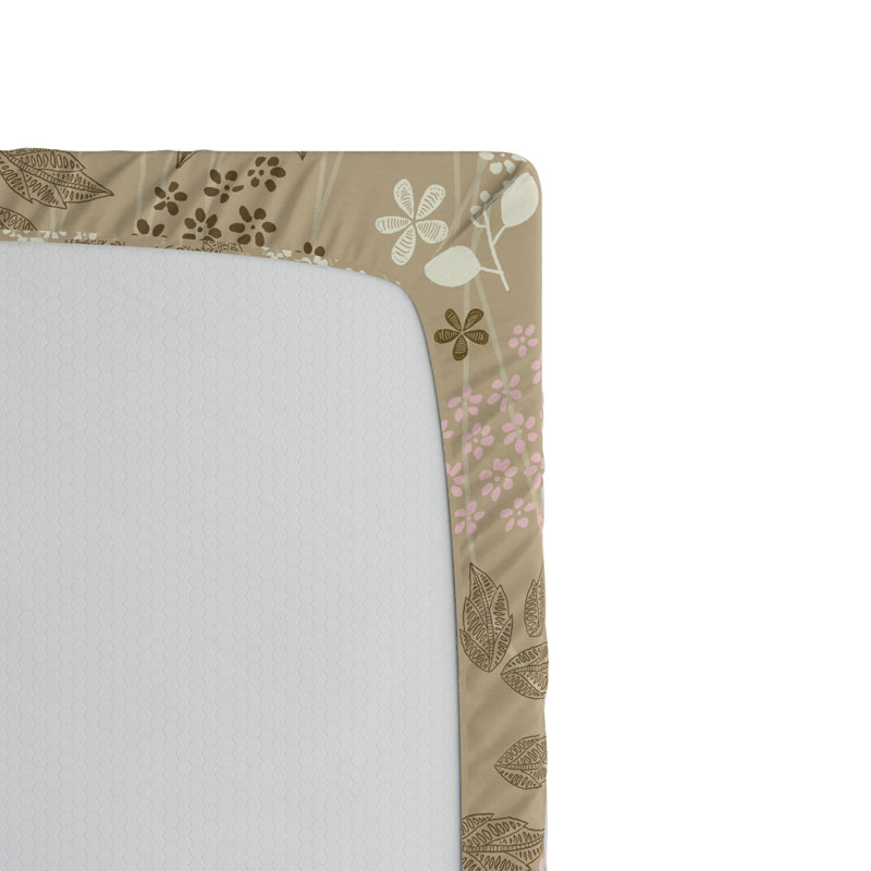 Microfiber Floral Fitted Sheet, Twin XL Fitted Sheet