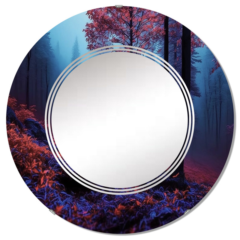 Miroir mural rond Lospalos, 32 po x 32 po