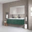 Miroir de salle de bain à DEL 96 po x 36 po avec façade et rétroéclairage, miroir de meuble-lavabo mural, antibuée, mémoire, 3 couleurs, réglable en continu