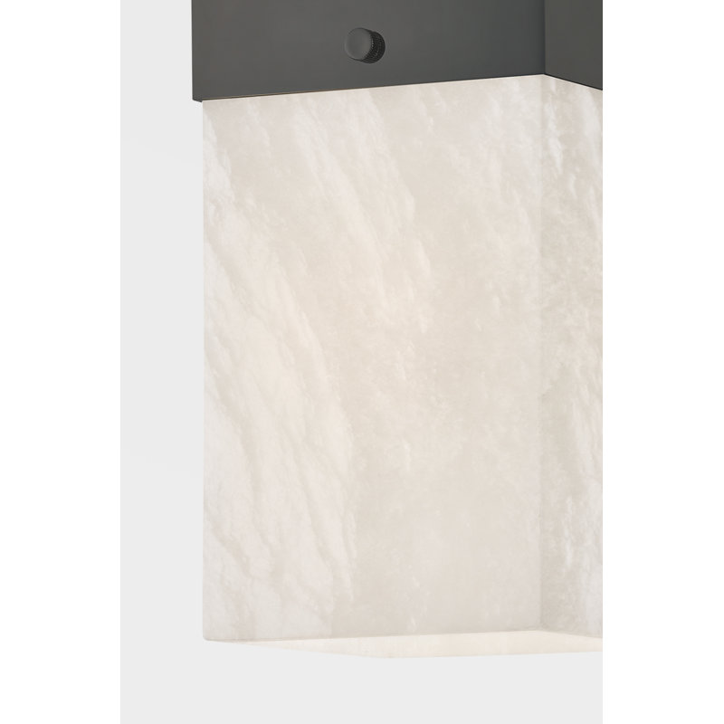 Grand luminaire suspendu 1 lumière Times Square, Nickel noir, H 11,5 po x l 6,25 po x P 6,25 po