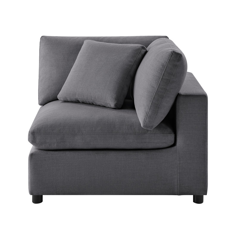 Chaise de coin Jazzmyne, Charcoal Polyester