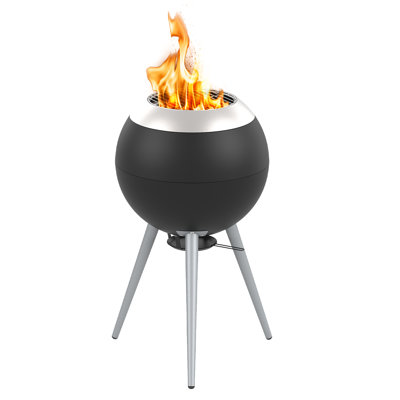 20" Round Smokeless Fire Pit, Stainless Steel Outdoor Fire Pit With Removable Ash Pan
