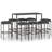 Besseris 8 Seat Bar Height Dining Set with Cushions