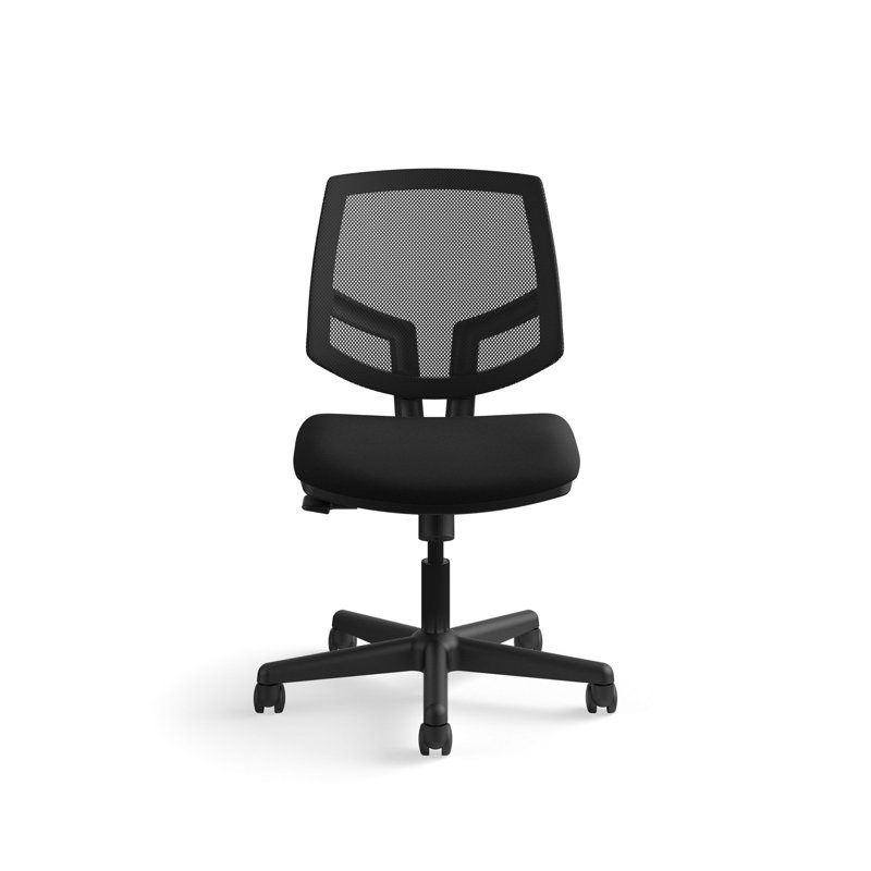 Black Mesh Adjustable Task Chair with Swivel and Tilt