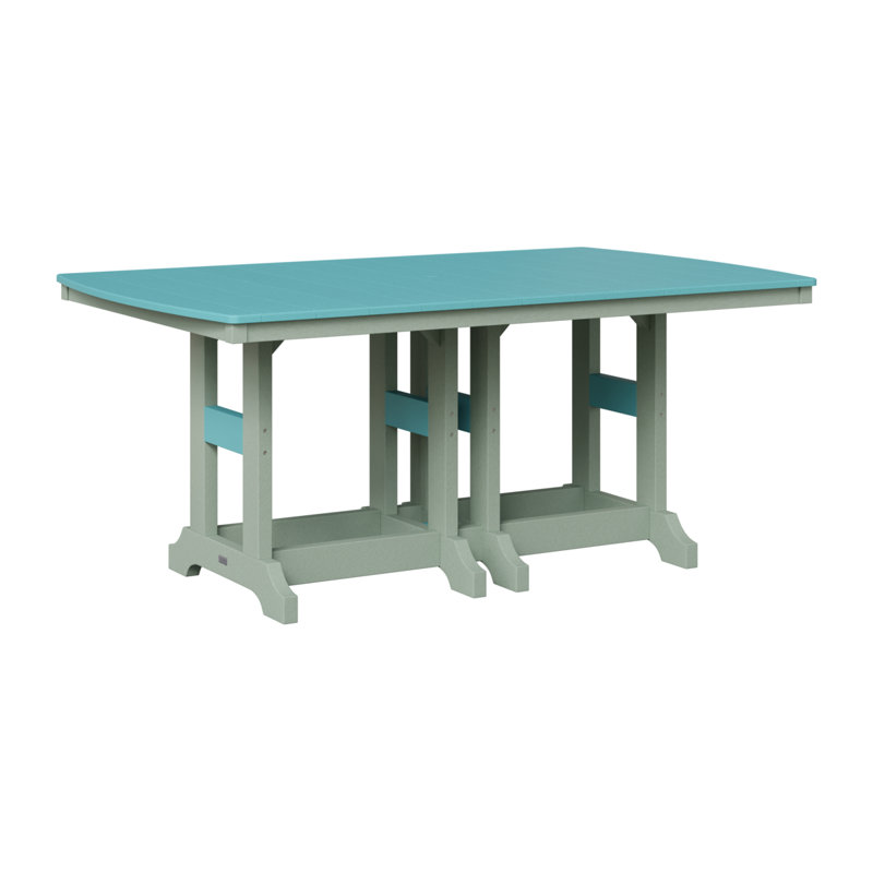 Garden Classic Outdoor Bar Table, 39.5" H x 72" W x 44" D, Seafoam, Aruba Blue