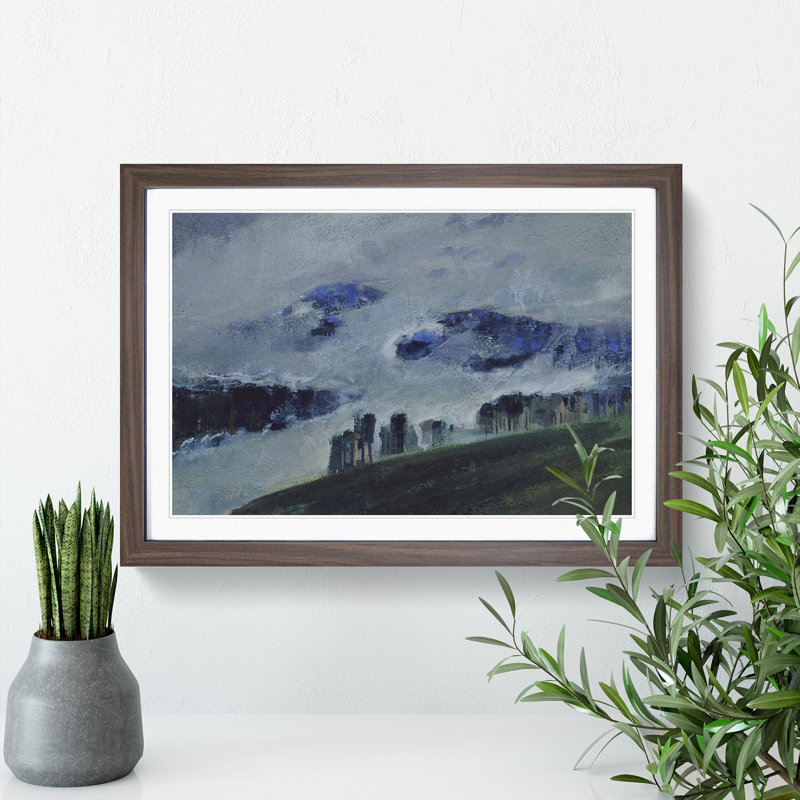 Forest Vol.4 by Mikalojus Konstantinas - Picture Frame Painting, Walnut Framed, 36cm H x 48cm W x 2cm D