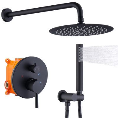 Système de douche fixe avec valve brute