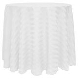 Latitude Run® Satin-Stripe Tablecloth Round