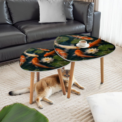 Ensemble de 2 tables basses gigognes Triangle