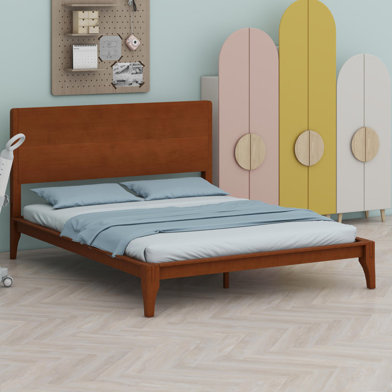 Lit plateforme Wood, Brun