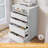 3-in-1 Space Saving Vanity Dresser with LED Mirror and 4 Storage Drawers