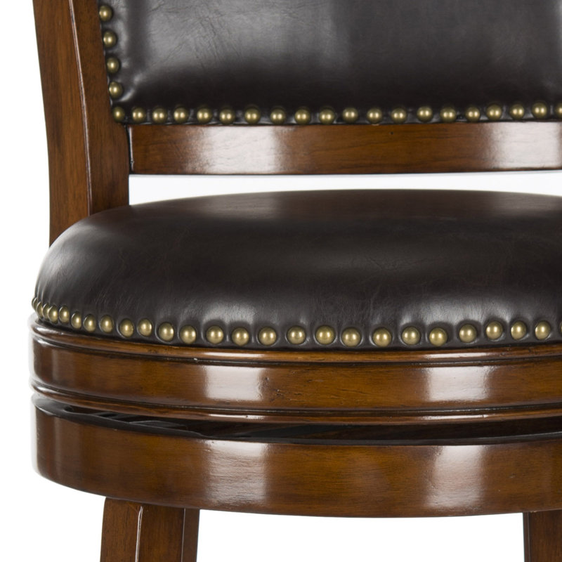 Brockway Swivel Bar Stool, Walnut / Brown