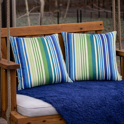 2 Pack Outdoor Throw Pillows, Waterproof & Fade-Resistant Patio Cushions