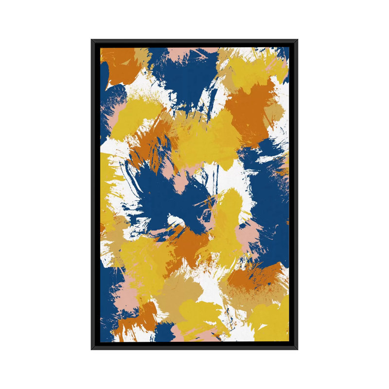 «Abstract», impression sur toile, Toile avec cadre noir, Pas de tapis, H 48 po x l 32 po x P 1,5 po