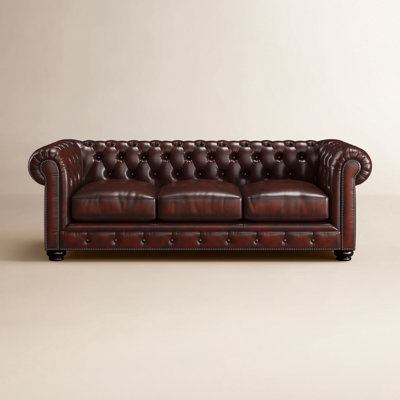 Freddie 95'' W Leather Sofa