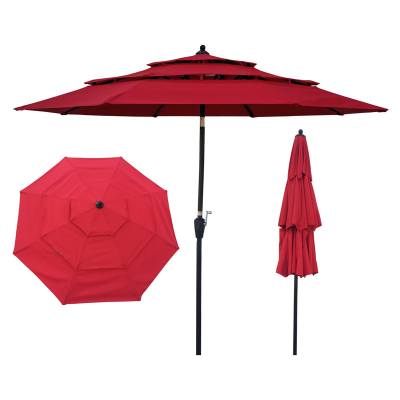 Parasol de marché 108 po Rogersen, Rouge