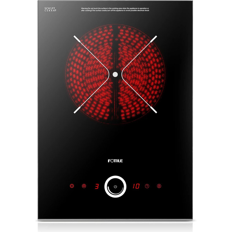 FOTILE Black Electric 1 Burner Cooktop