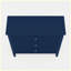 Grande table de bout moderne avec rangement à 32 tiroirs cannelés bleu 32 po-129160731
