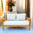 Oketa Acacia Wood Patio Loveseat With Cushions