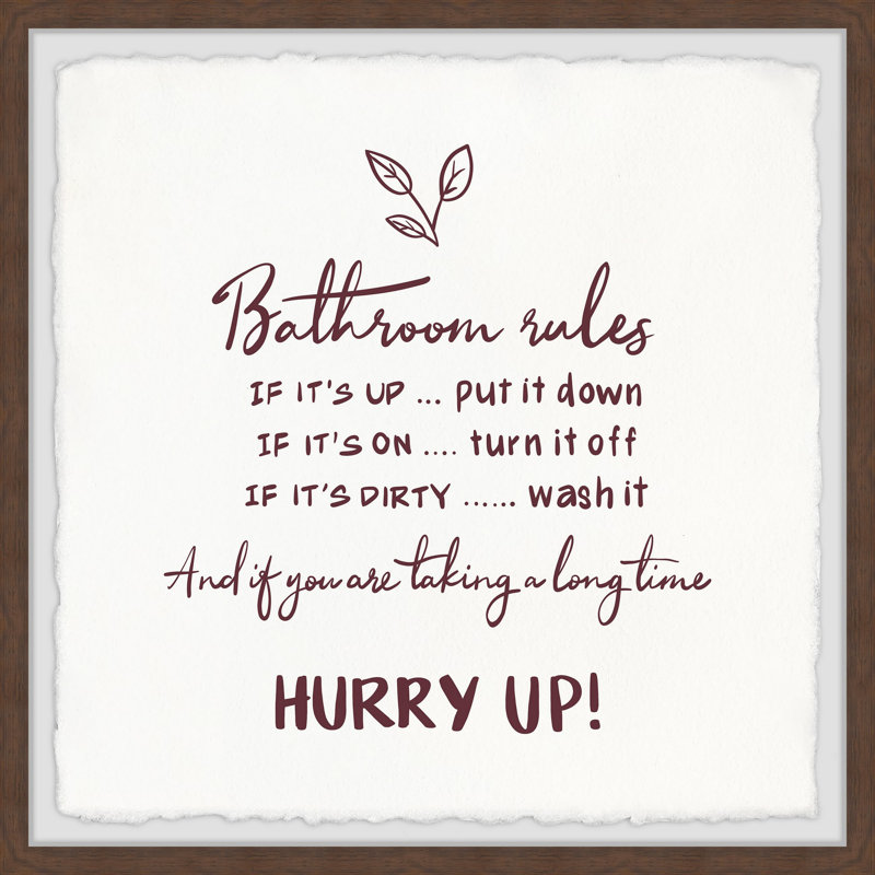 Long Time Rules - Art textuel avec cadre photo, H 32 po x l 32 po x P 1,5 po