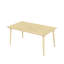 Table de jardin en aluminium pour 8 personnes avec trou pour parasol de 5,6 cm, résistante aux intempéries, idéale pour terrasse, jardin, véranda ou pelouse. Finition de bois d'érable.-1313852334-1313852335