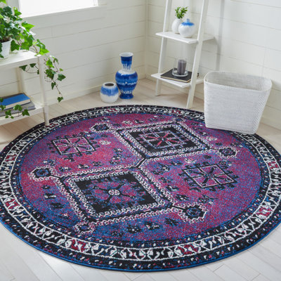 Tapis mauve / noir Drummans Southwestern
