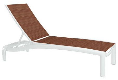 Kor Outdoor Chaise Lounge, Sparkling Water, Snow