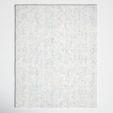 Fredi Abstract Hand Tufted Wool/Cotton Area Rug in Light Blue/Ivory