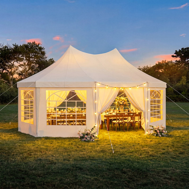 20 Ft. W X 15 Ft. D Heavy Duty Party Tent With Removable Sidewalls