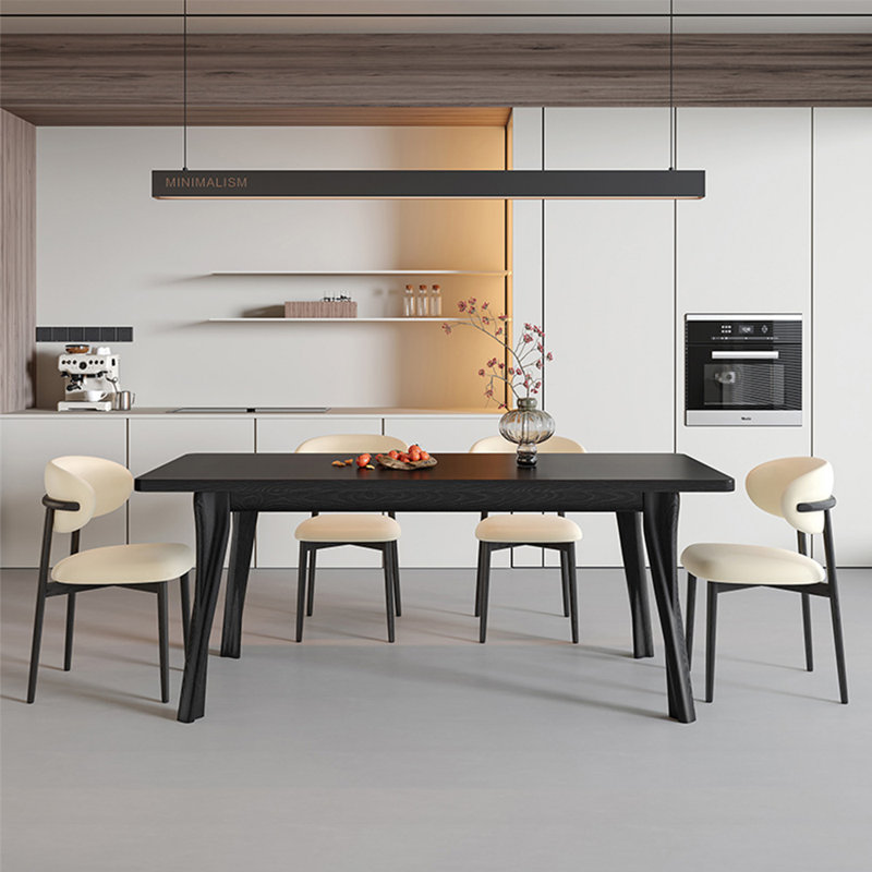 Ancient style minimal rectangular dining table, 29.5"H x 62.9"L x 31.4"W