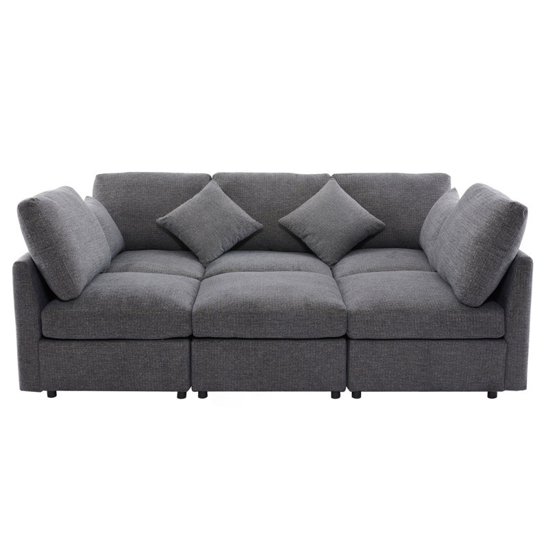 Canapé modulaire modulaire en U, Gris chenille