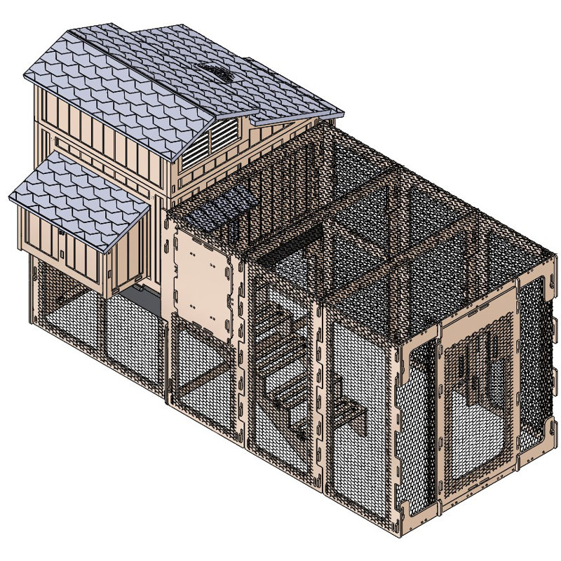 16 Square Feet Chicken Run For Up To 8 Chickens