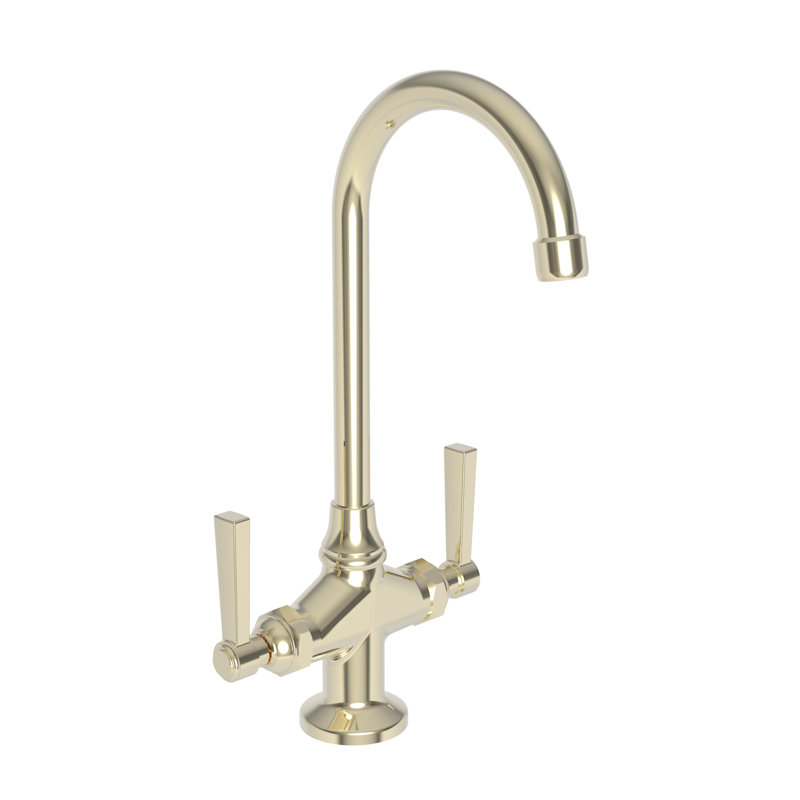 Miro Double Handle Bar Faucet, French Gold