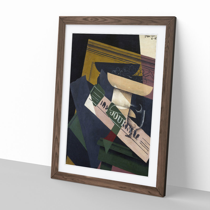 Journal by Juan Gris - Framed Print, 65cm H x 48cm W x 2cm D, Walnut Framed
