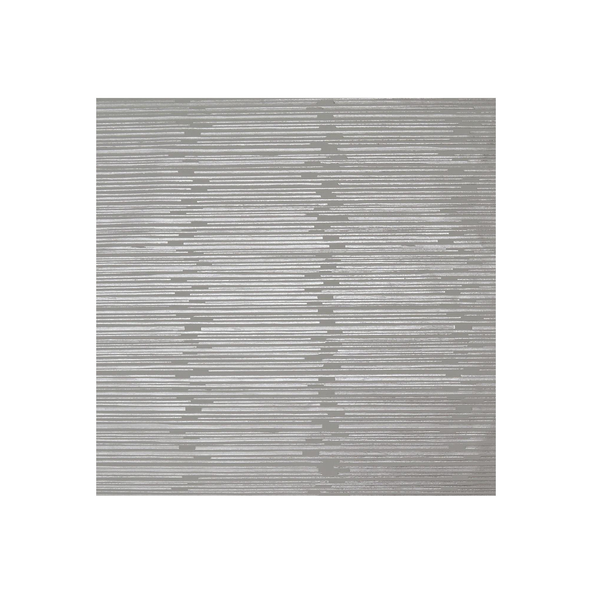 Boudin Modern Abstract Wallpaper, Metallic Silver
