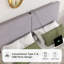 Lit tapissier avec station de charge, lit simple avec lattes en bois, lit plateforme avec tête de lit port USB moderne, sans sommier, gris-2085627526-2142175913