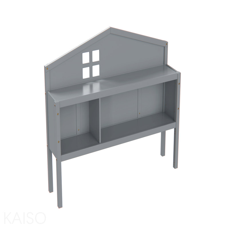 Headboard Storage Cabinet For Full-Size Montessori Floor Bed , Gray,Freely Collocation (Only 1-Piece Headboard), Gray
