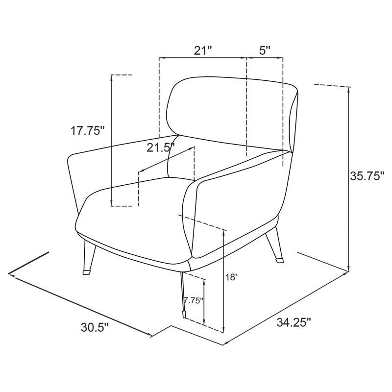 Fauteuil d'appoint rétro, Bleu