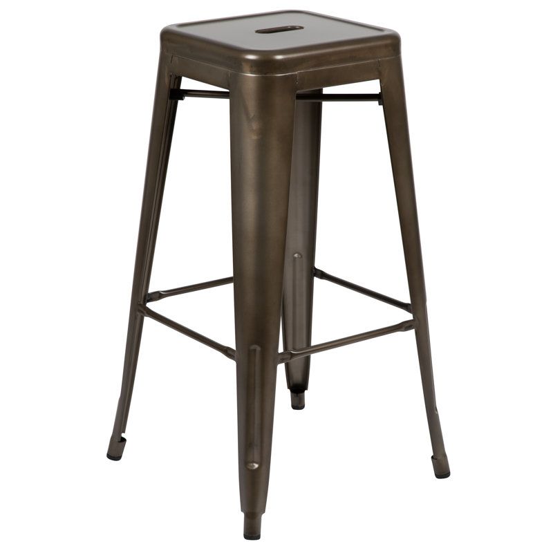 Tabouret Nieva, Bleu royal, Tabouret de bar (siège d’une hauteur de 30 po), 4
