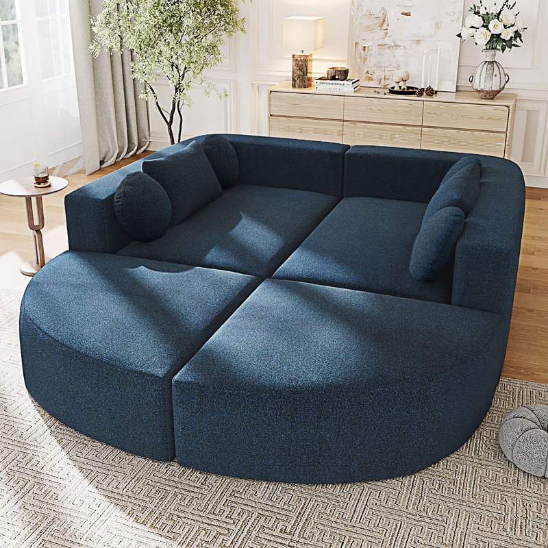 Canapé Boneless, canapé modulaire modulaire, canapé libre, Bleu