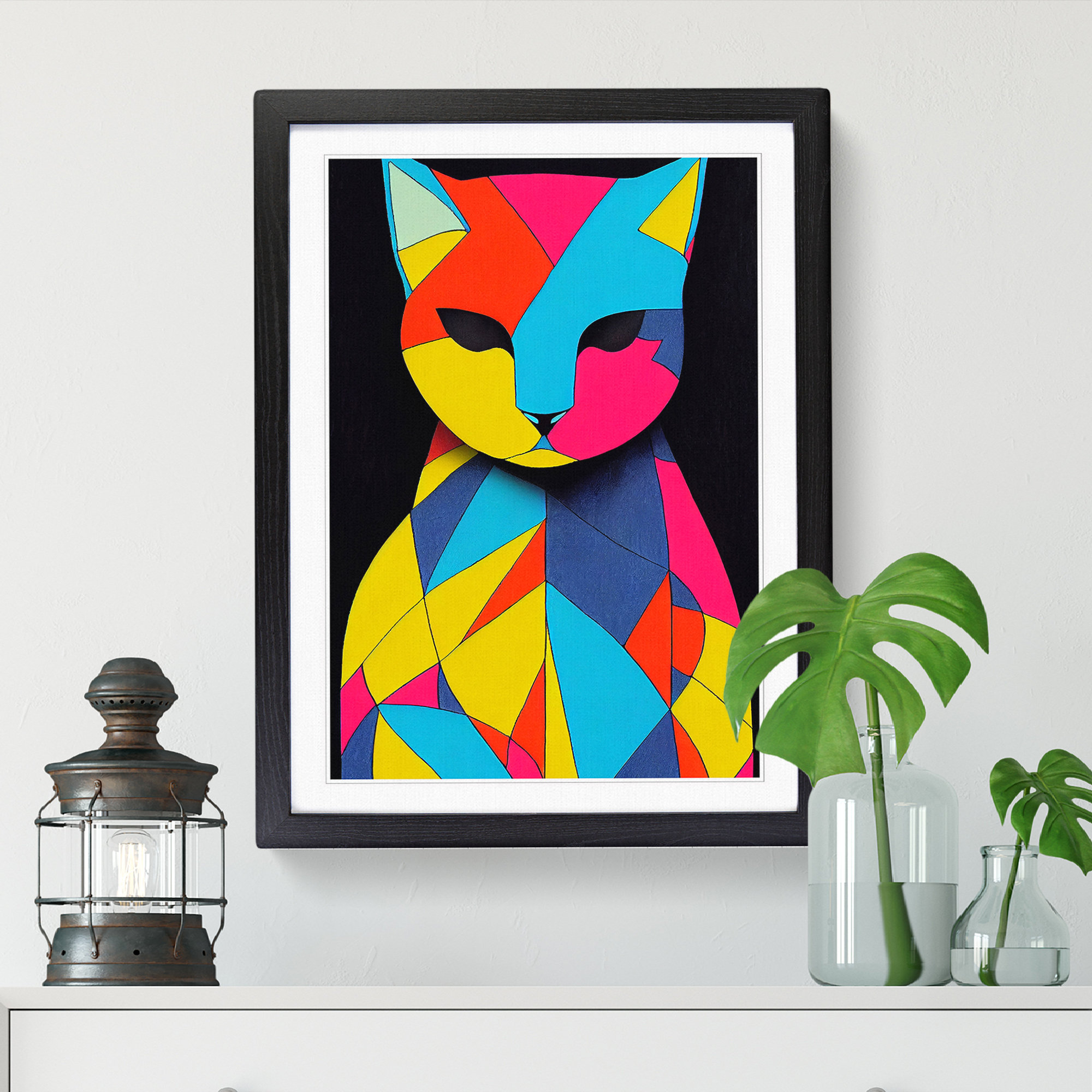 ClassicLiving Cat Art Block Colour | Wayfair.co.uk