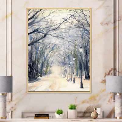 Alley of Trees In The Park - Peinture sur toile