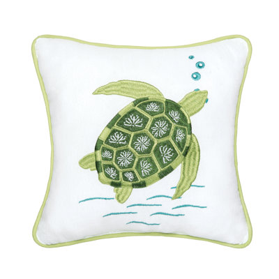 Green Turtle Pillow